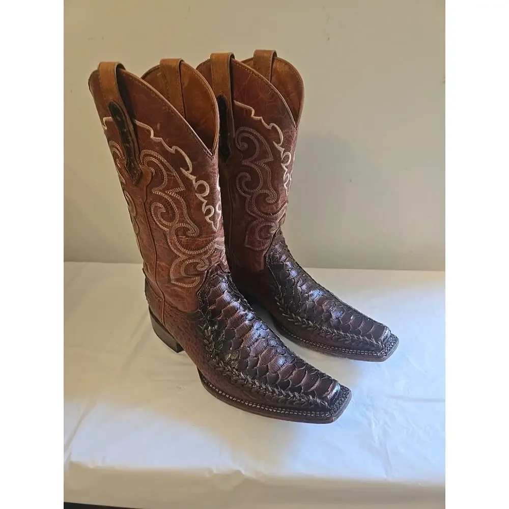 Innovation Cowboy Boots Mens 7 Made In Mexico Python Nice
